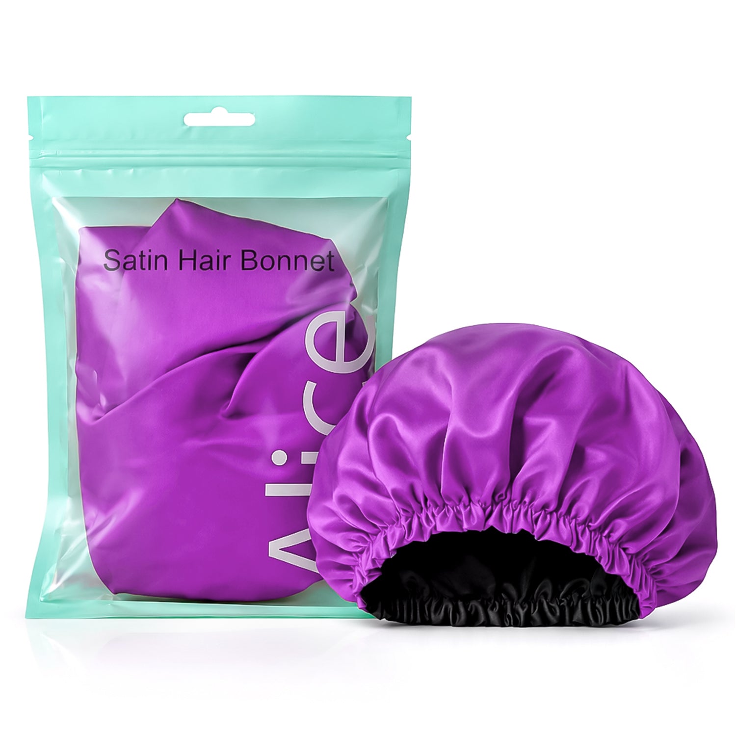 Hair Bonnet, Double Layer Satin Design, Anti-Frizz Sleeping Cap, Clean Care