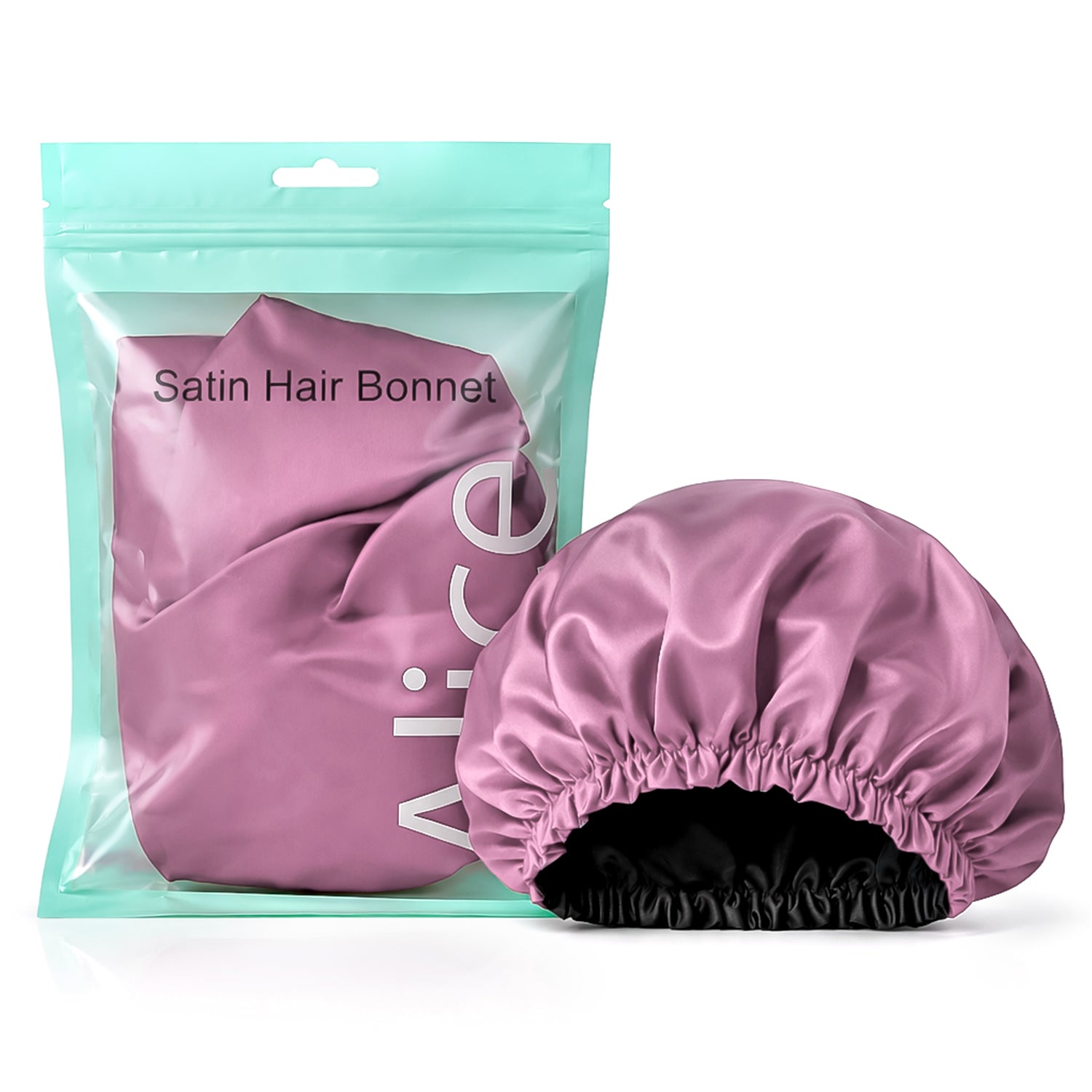 Hair Bonnet, Double Layer Satin Design, Anti-Frizz Sleeping Cap, Clean Care