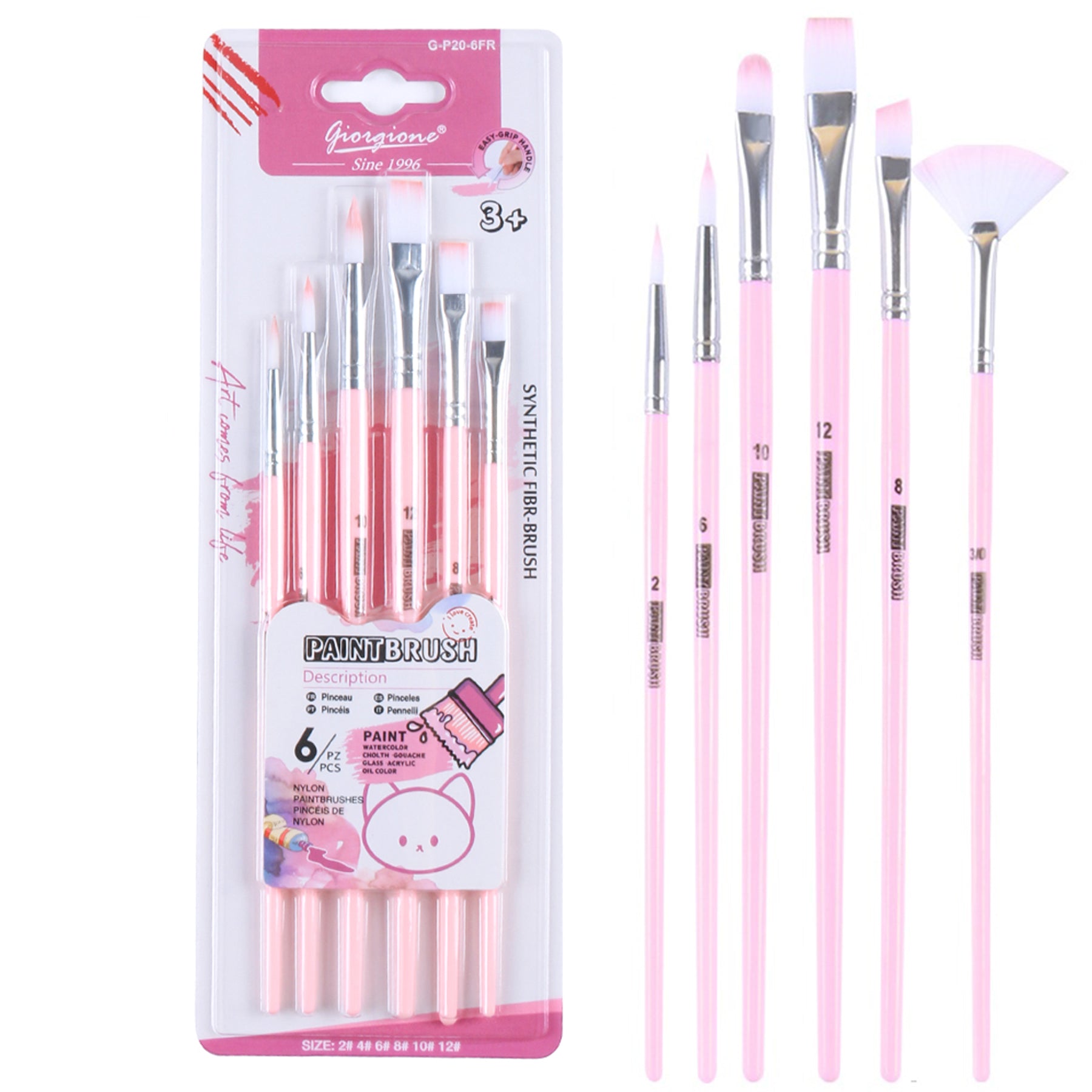 Paint Brush Set, Multi-Shape Brushes, Acrylic, Watercolor for Daily Routine