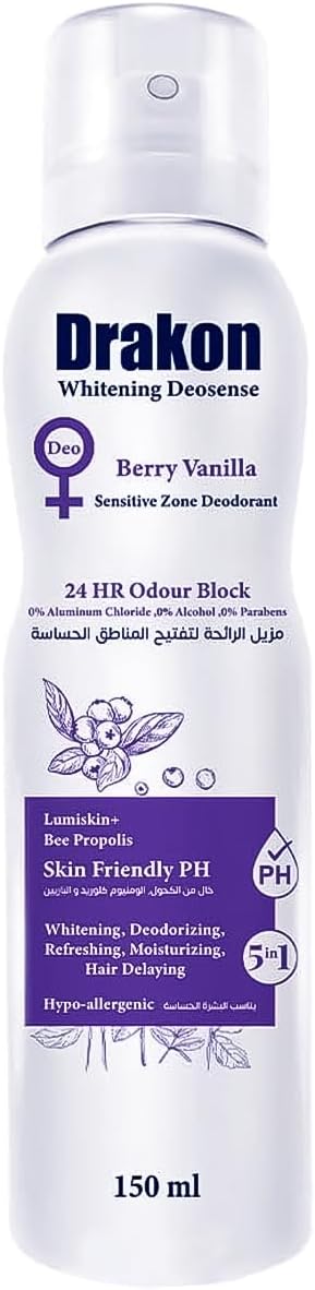 Deodorant, Whitening Deosense, 24 HR Odour Block, 150 with Practical Design
