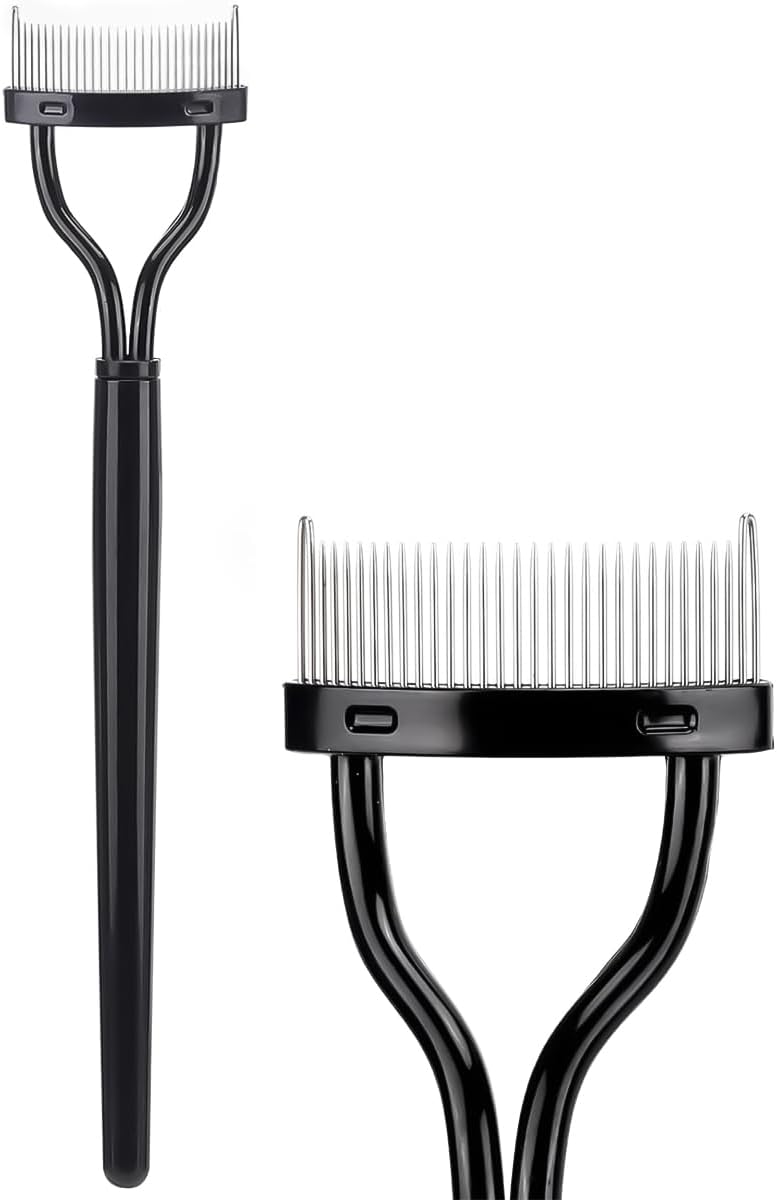 Eyelash Curler and Mascara Comb Tool, Eyelash Separator Comb for Clean Care