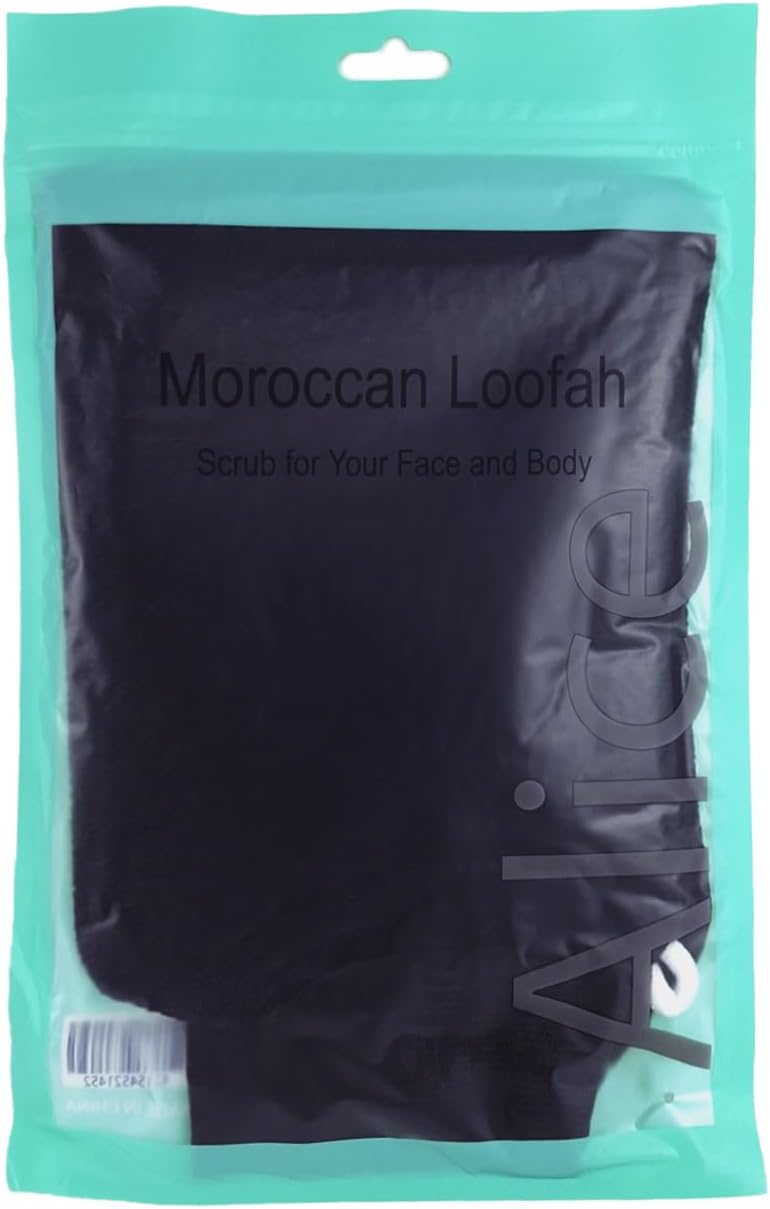 Exfoliating Body Scrub Gloves, Loofah, Premium Moroccan Loofah for Easy Kit