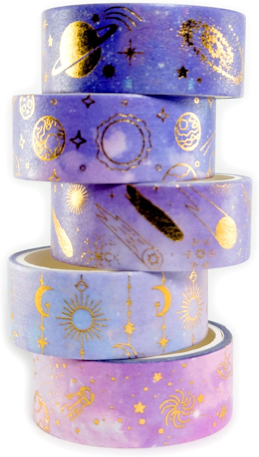 Craft Tape, Masking, Set Of 5 Rolls, Decorative Craft with Practical Design