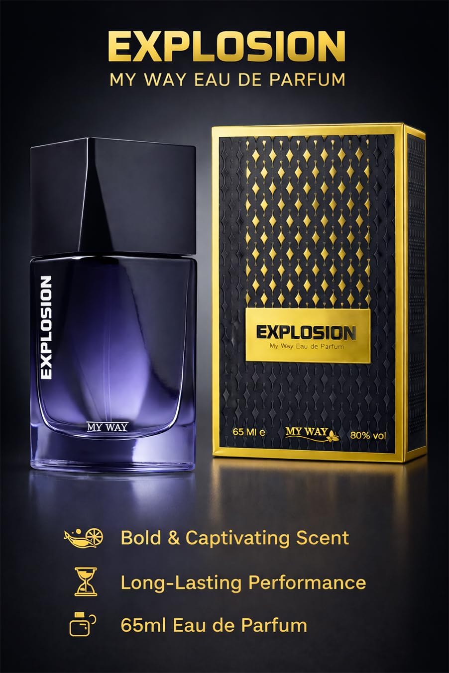 Eau De Parfum Spray, Explosion, Eau De Parfum, 65ML for Clean Daily Routine