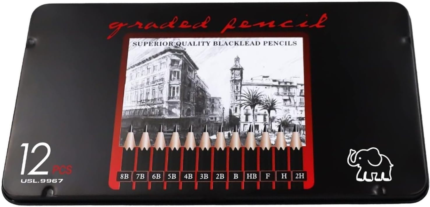 Sketching Set, Set Of 12 PCS, Sketching for School, Office, Model USL.967