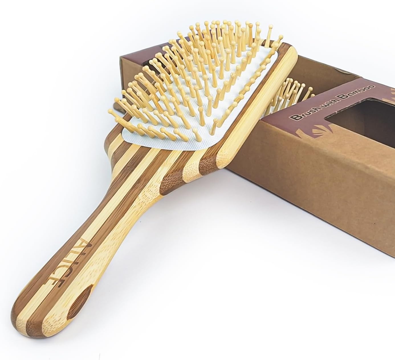 Detangling Hair Brush, Bamboo Brush, All Hair Types for Clean Daily Routine