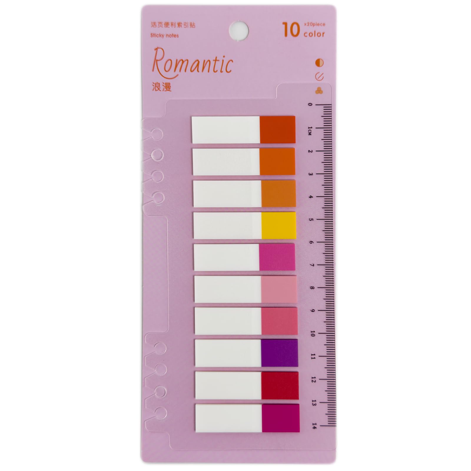 Sticky Notes Memo Pad, Set Of 20 Sheet X 10 Color, Suitable For, Clean Care