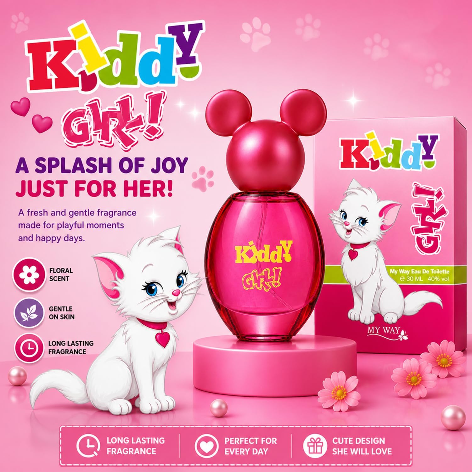 Kids Eau de Toilette, Perfume, Kiddy, Eau De Parfum For Girls, Long Lasting