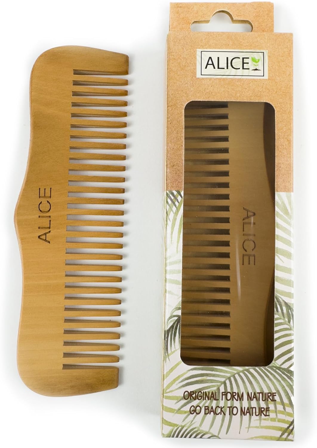 Hair Comb, Made from Natural Wood - Anti-Frizz for Clean Daily Care at Home
