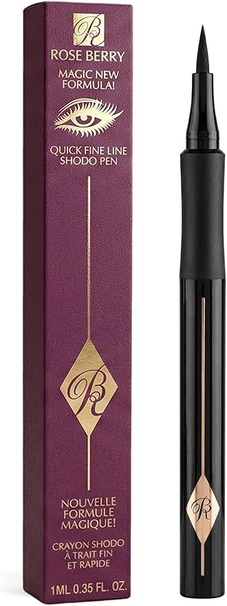 Liquid Eyeliner, Quick Fine Line Shodo Pen, Intense Black, Model RB-EL1163