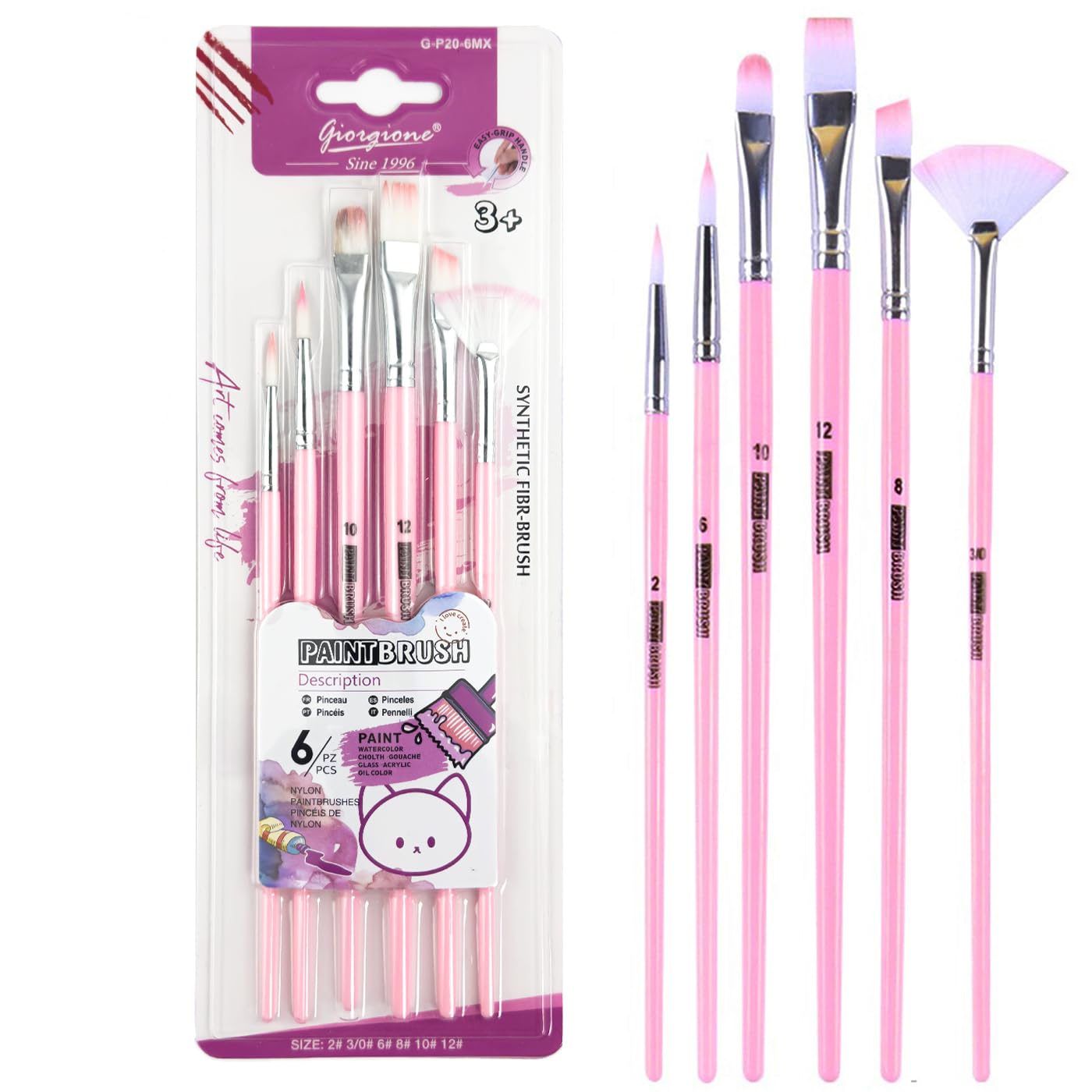 Paint Brush Set, Multi-Shape Brushes, Acrylic, Watercolor for Daily Routine