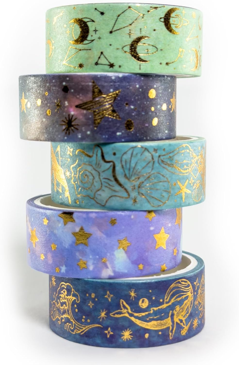 Craft Tape, Masking, Set Of 5 Rolls, Decorative Craft with Practical Design