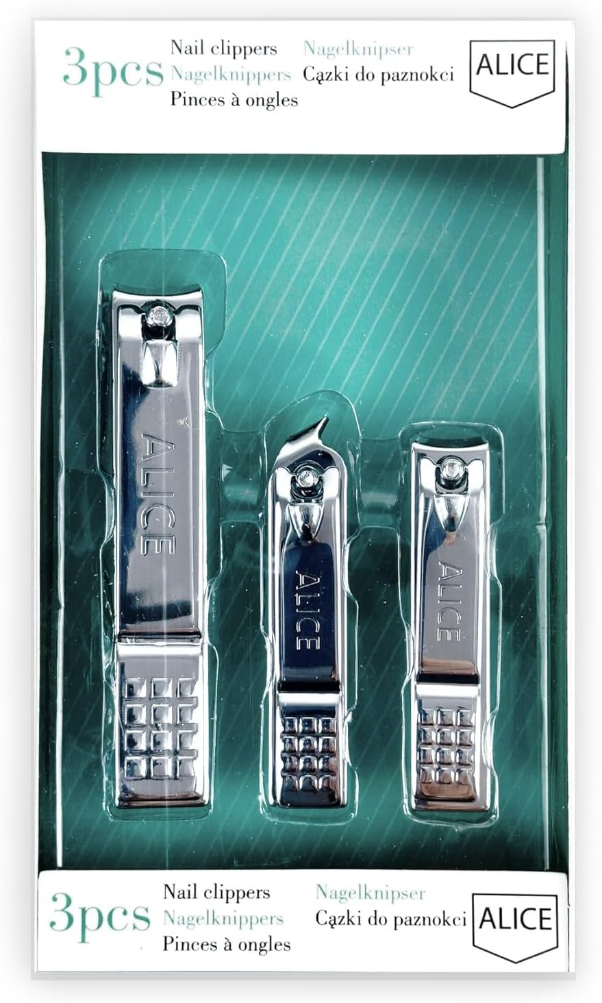 Nail Clipper, Set Of 3 Pieces, 3 Different Size, Silver for Clean Daily Use