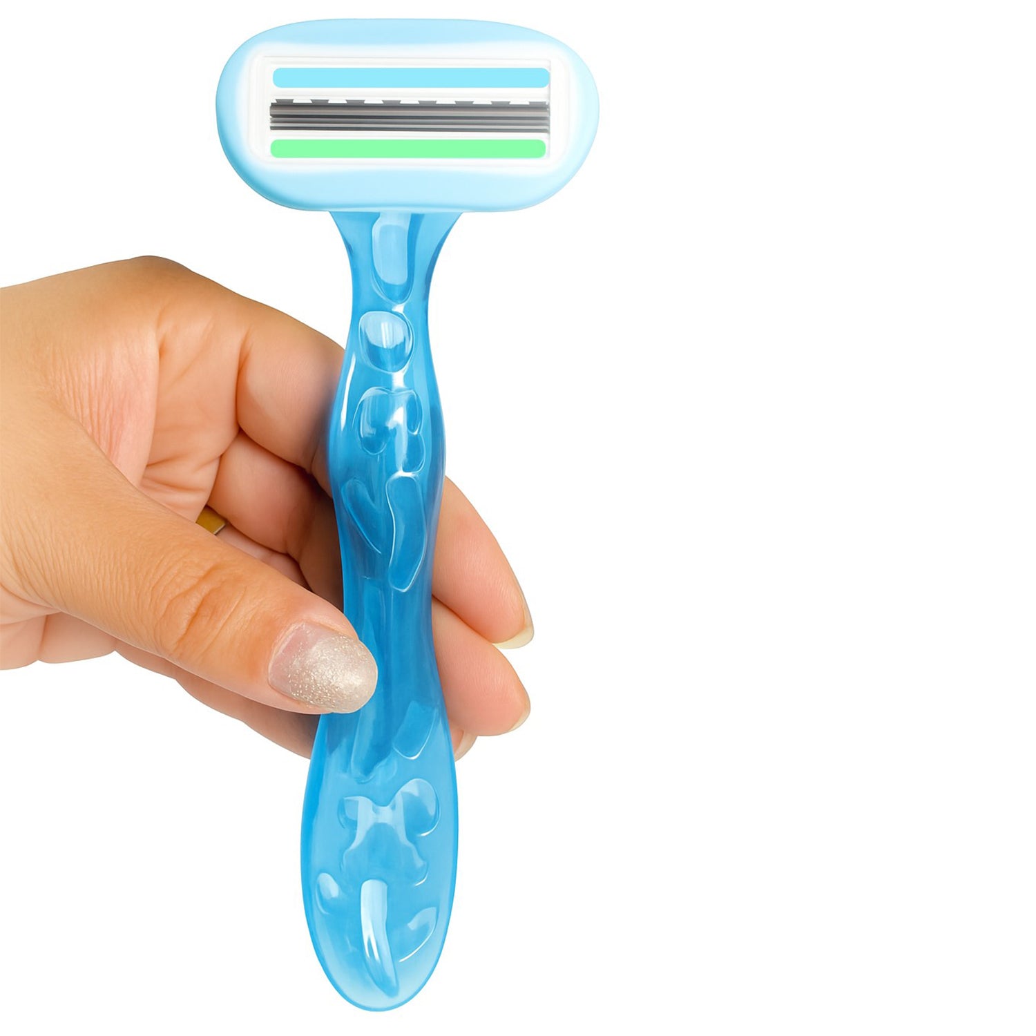 Hair Removal Razor, Triple Stainless Steel Blades, Flexible Head, Clean Kit