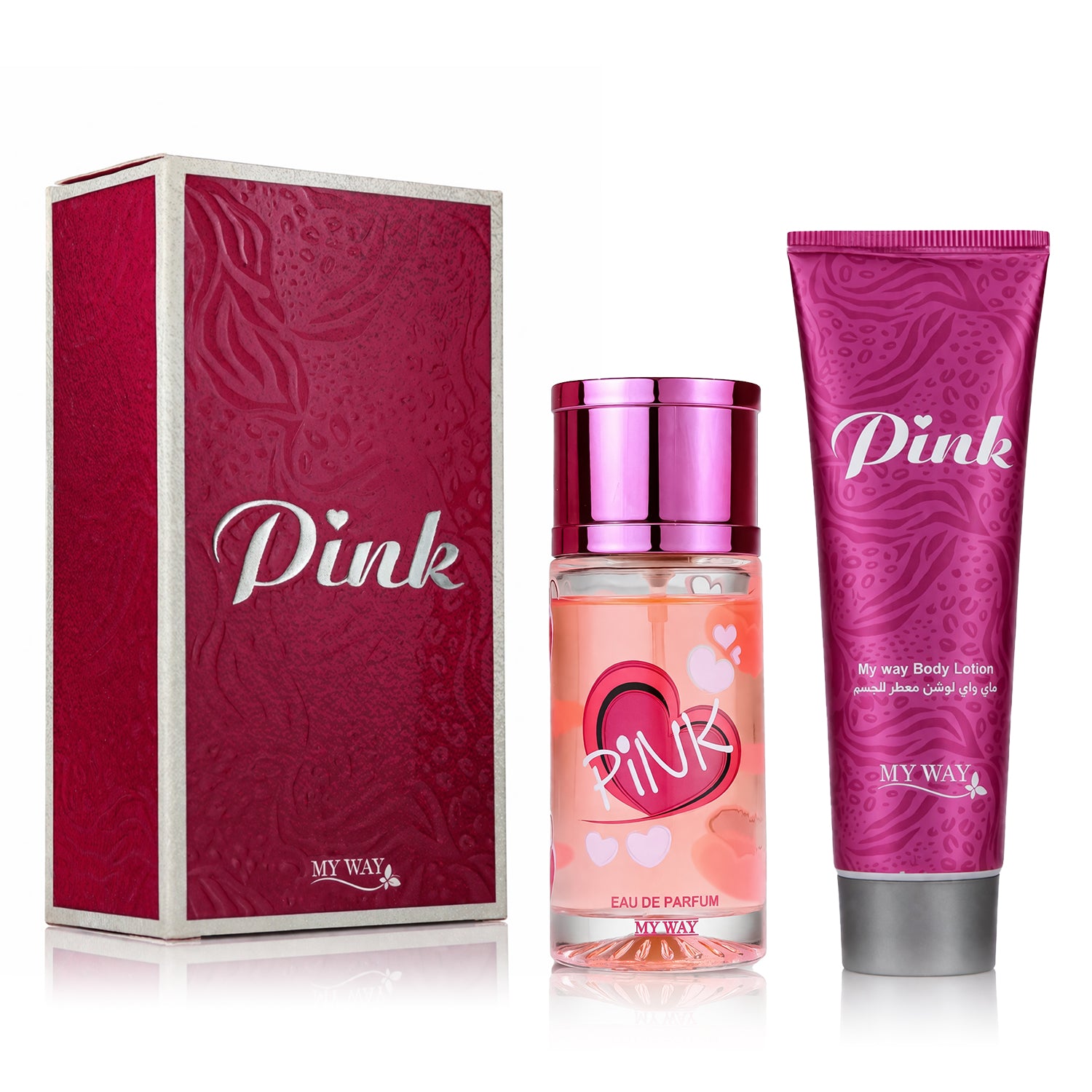 Perfume Gift Set, Pink Set, Pink Perfume, Eau De Parfum, 50ML for Clean Kit