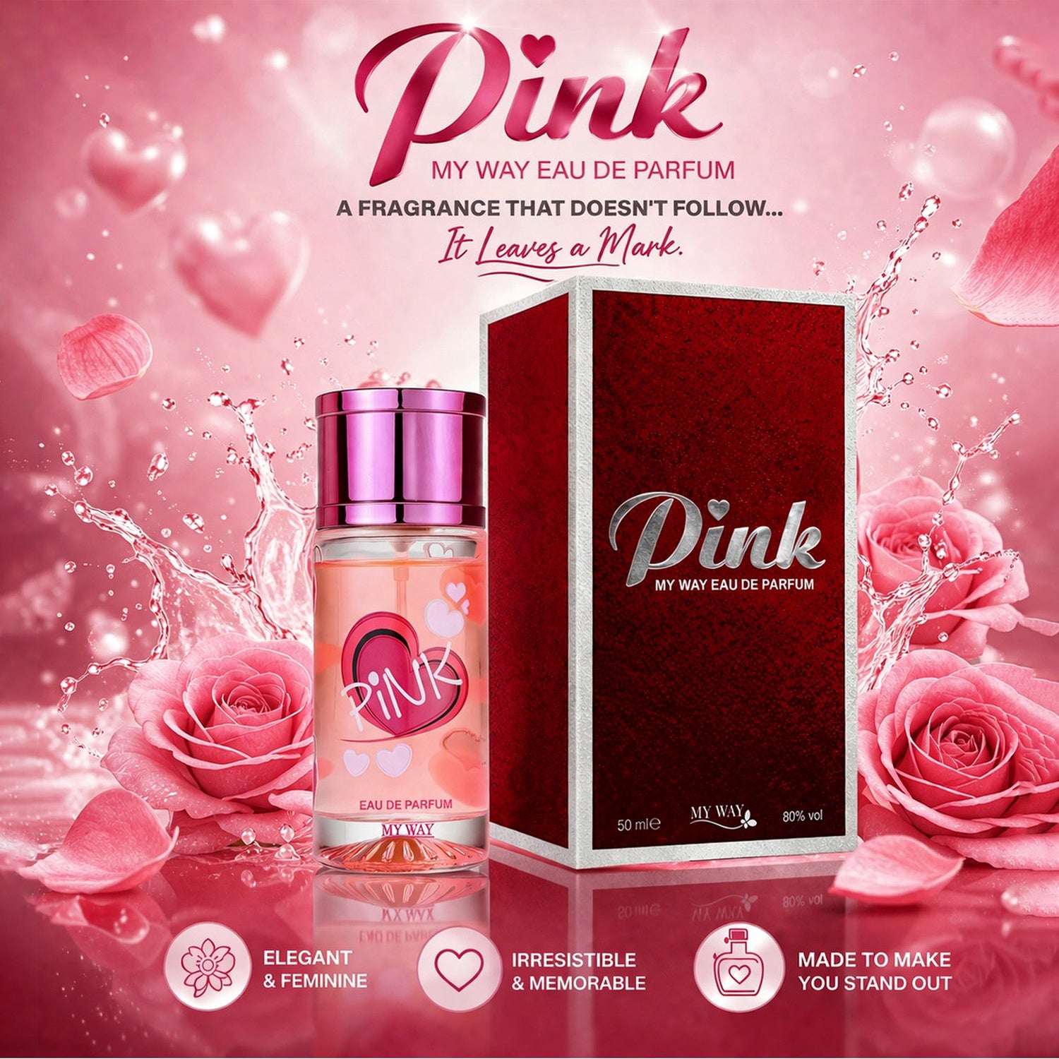 Eau De Toilette Spray, Perfume, Pink, Eau De Parfum, Elegant Feminine Scent