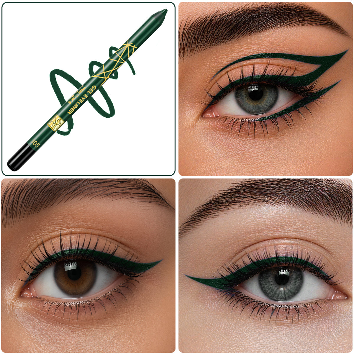 Waterproof Gel Eyeliner Pencil, Waterproof & Smudge Proof, Model RB-0922