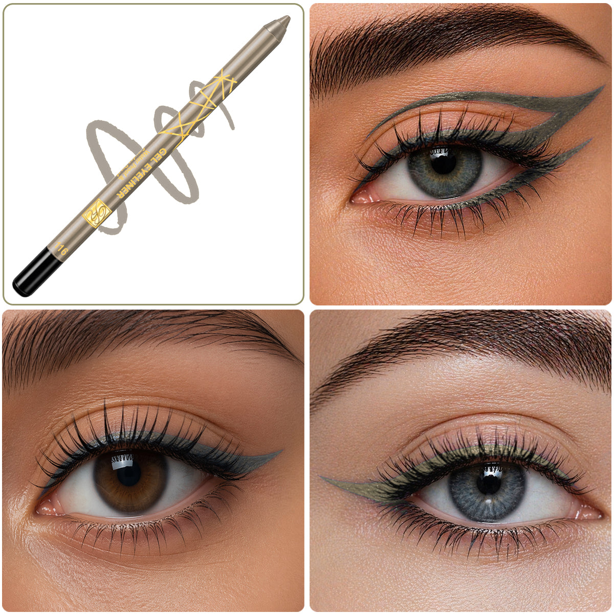Waterproof Gel Eyeliner Pencil, Waterproof & Smudge Proof, Model RB-0922