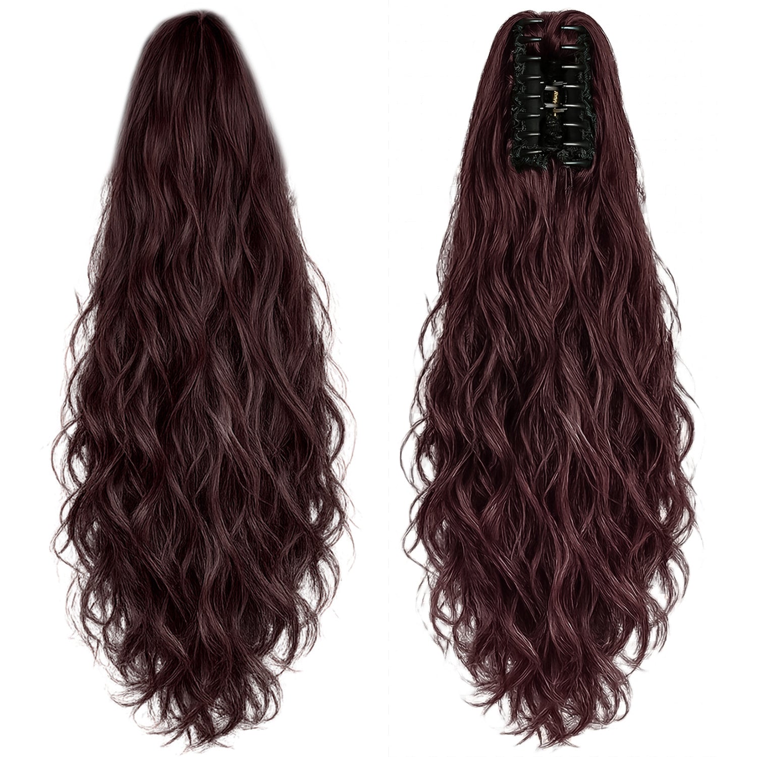 Ponytail Extension, 60 CM, Claw Clip Synthetic Hairpiece, Model JW250