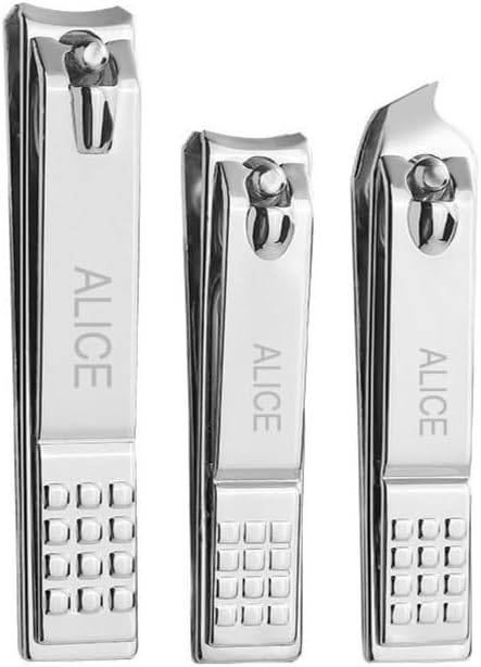 Nail Clipper, Set Of 3 Pieces, 3 Different Size, Silver for Clean Daily Use