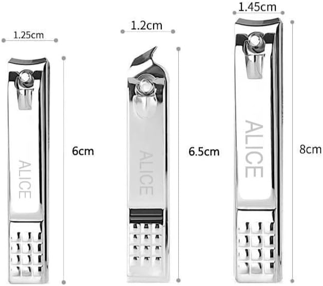 Nail Clipper, Set Of 3 Pieces, 3 Different Size, Silver for Clean Daily Use