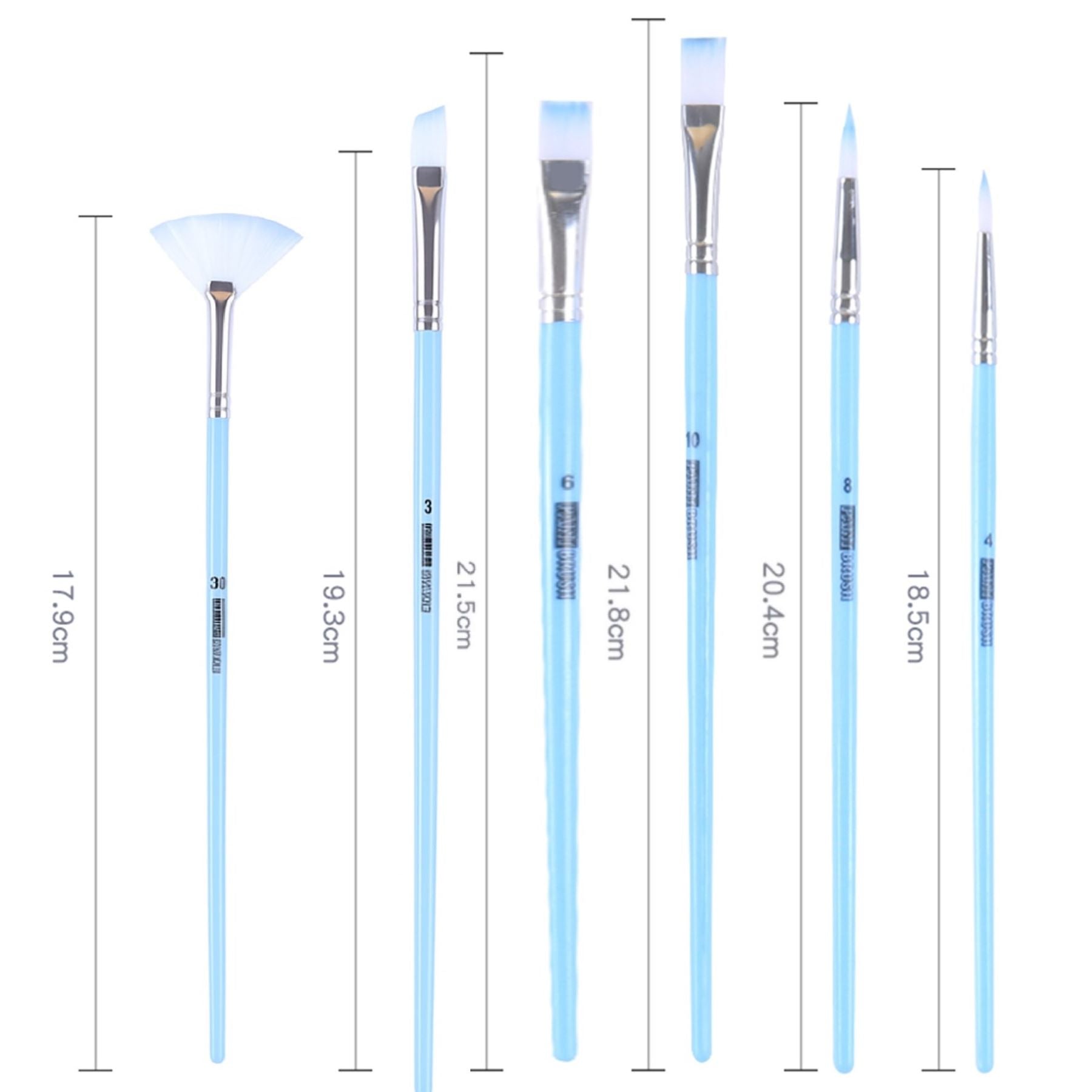 Paint Brush Set, Multi-Shape Brushes, Acrylic, Watercolor for Daily Routine