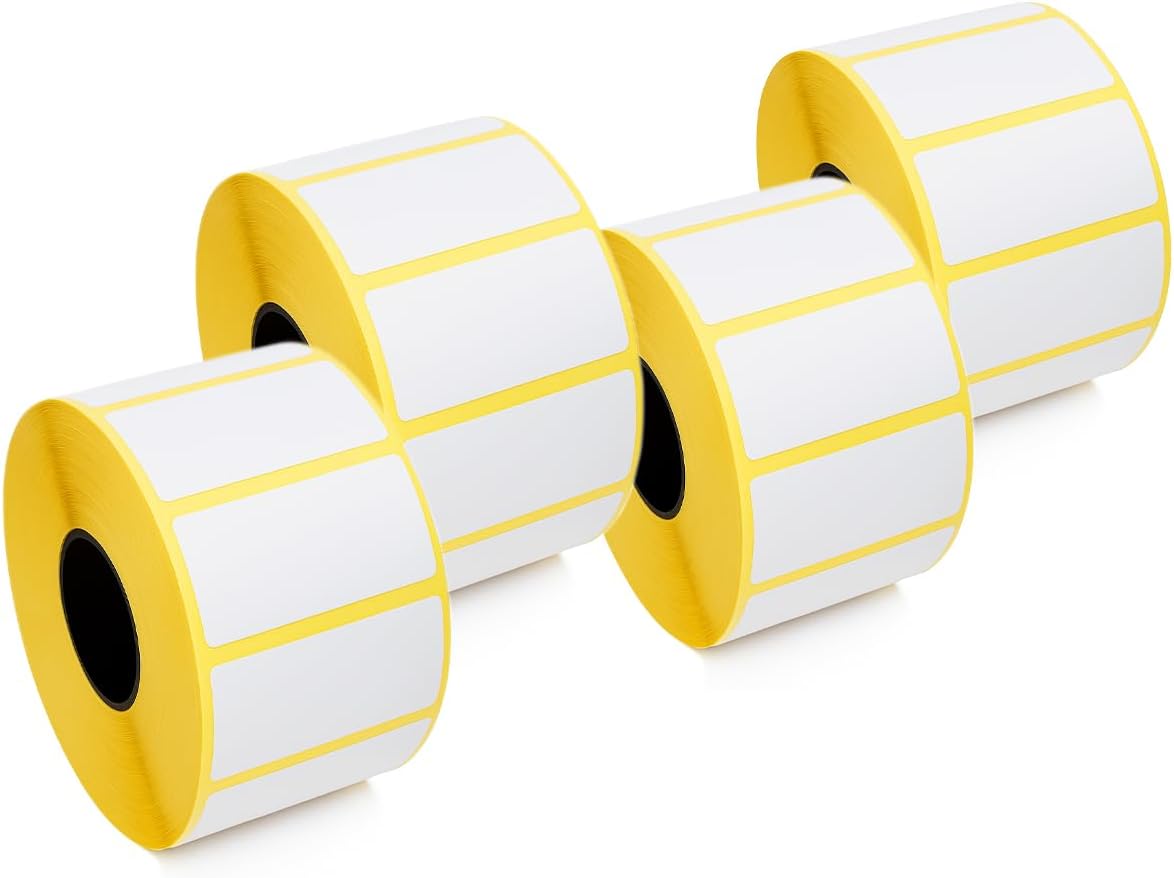 Labels, Set Of 4 Roll Size 2.5 CM X 5 CM, Easy Peel & Labeling for Easy Kit