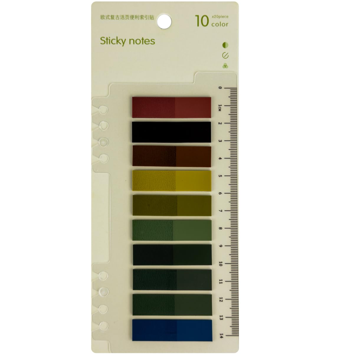 Sticky Notes Memo Pad, Set Of 20 Sheet X 10 Color, Suitable For, Clean Care