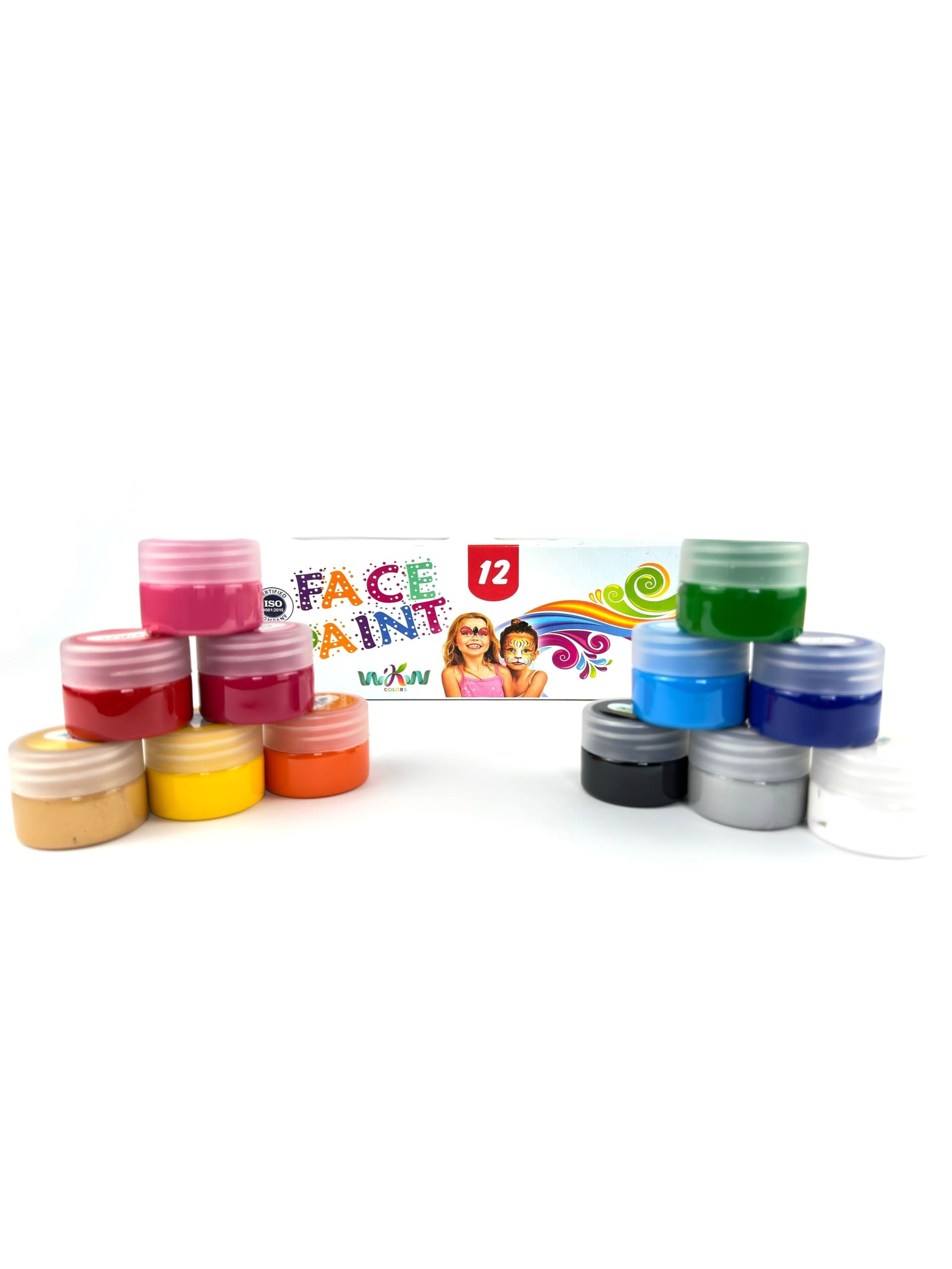 Face Paint Kit, Set Of 12 Different, 20ML For Each Jar for Clean Daily Care