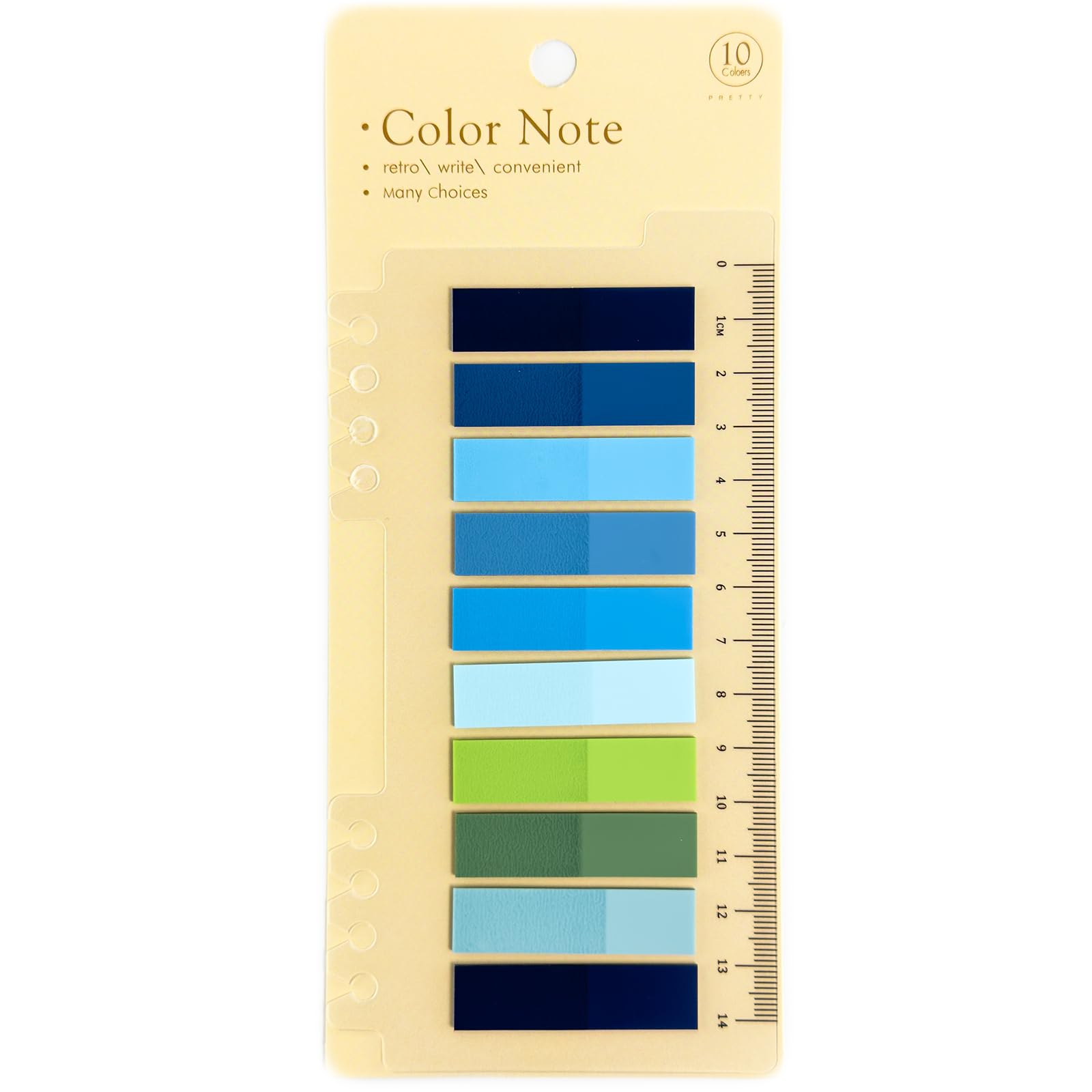 Sticky Notes Memo Pad, Set Of 20 Sheet X 10 Color, Suitable For, Clean Care