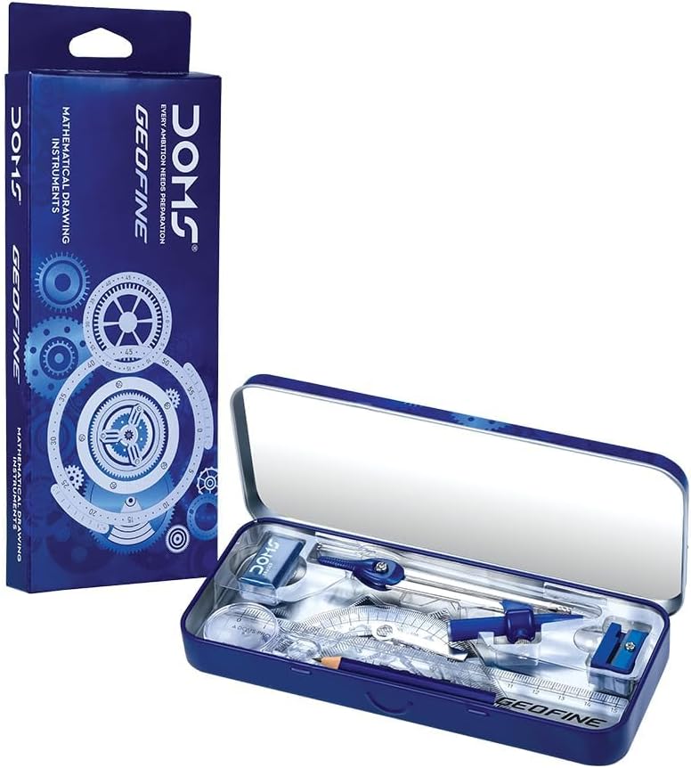 Geometry Set, With Compass, Protractor, Students & Adults for Daily Routine