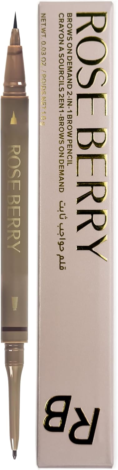 قلم حواجب، حواجب حسب الطلب 2 في 1، تحديد دقيق، طويل، موديل RB-EB0863