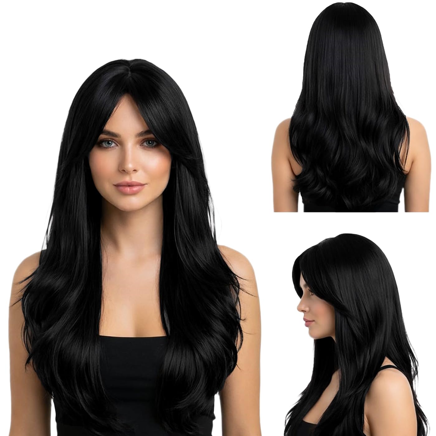 Natural Look Hair Wig, 60 CM Length, Breathable Cap Design