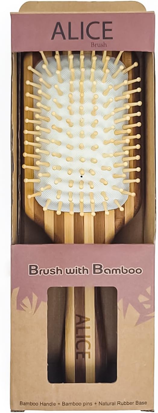 Detangling Hair Brush, Bamboo Brush, All Hair Types for Clean Daily Routine