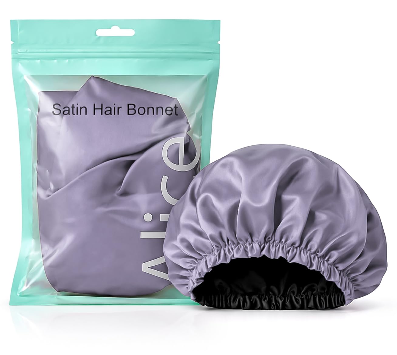 Hair Bonnet, Double Layer Satin Design, Anti-Frizz Sleeping Cap, Clean Care