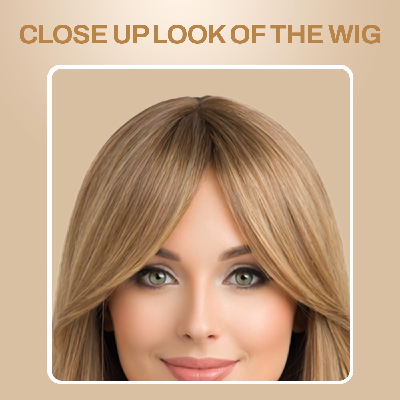 Natural Look Hair Wig, 60 CM Length, Breathable Cap Design