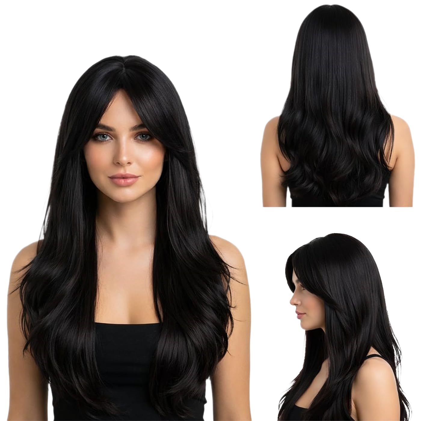 Natural Look Hair Wig, 60 CM Length, Breathable Cap Design