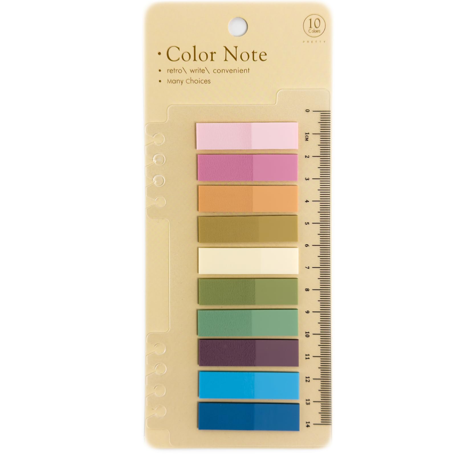 Sticky Notes Memo Pad, Set Of 20 Sheet X 10 Color, Suitable For, Clean Care