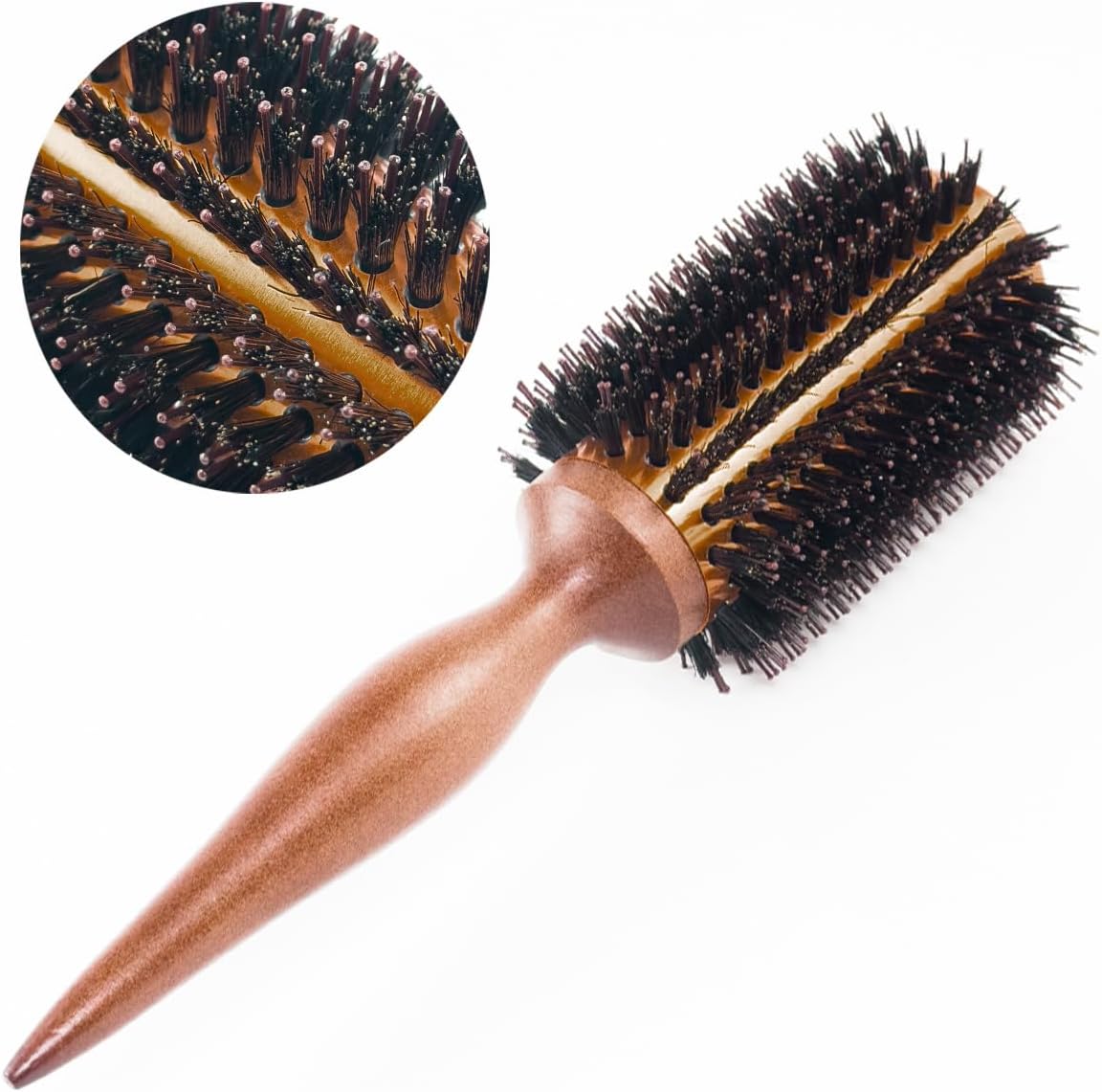Detangling Hair Brush, With Protective Bristle Tips, Wooden Hair, Clean Kit