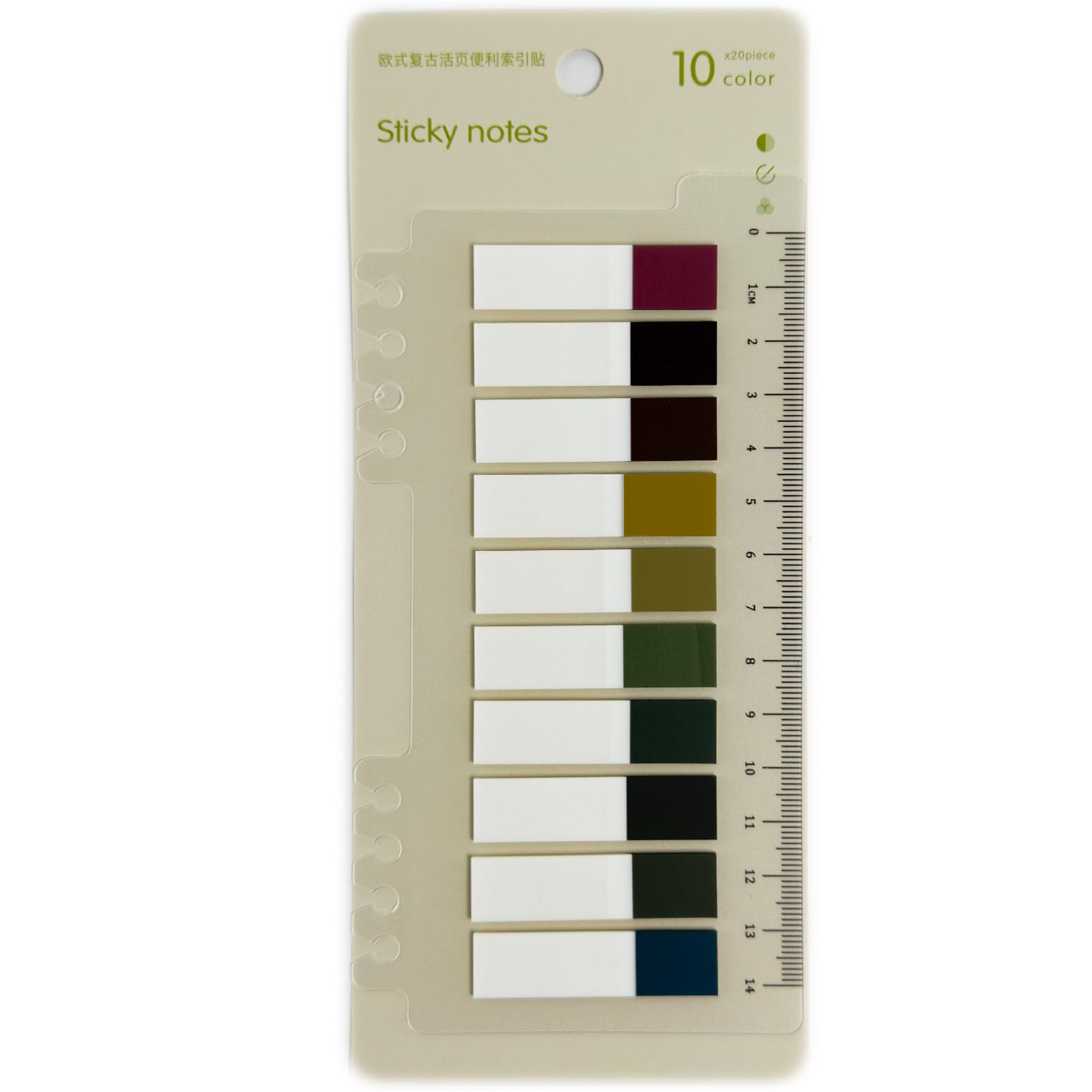 Sticky Notes Memo Pad, Set Of 20 Sheet X 10 Color, Suitable For, Clean Care