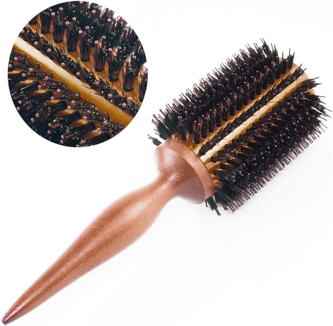Detangling Hair Brush, With Protective Bristle Tips, Wooden Hair, Clean Kit