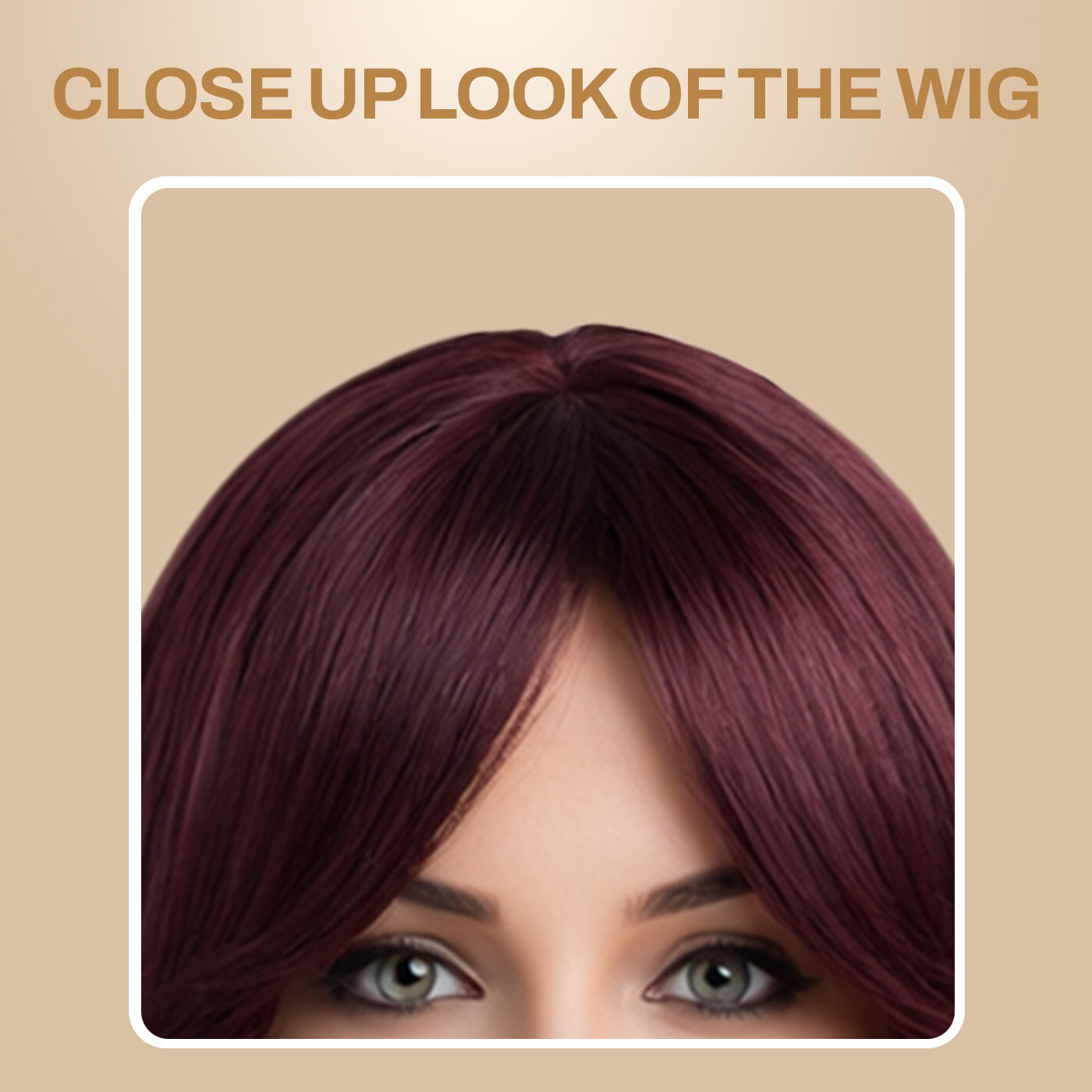 Natural Look Hair Wig, 60 CM Length, Breathable Cap Design