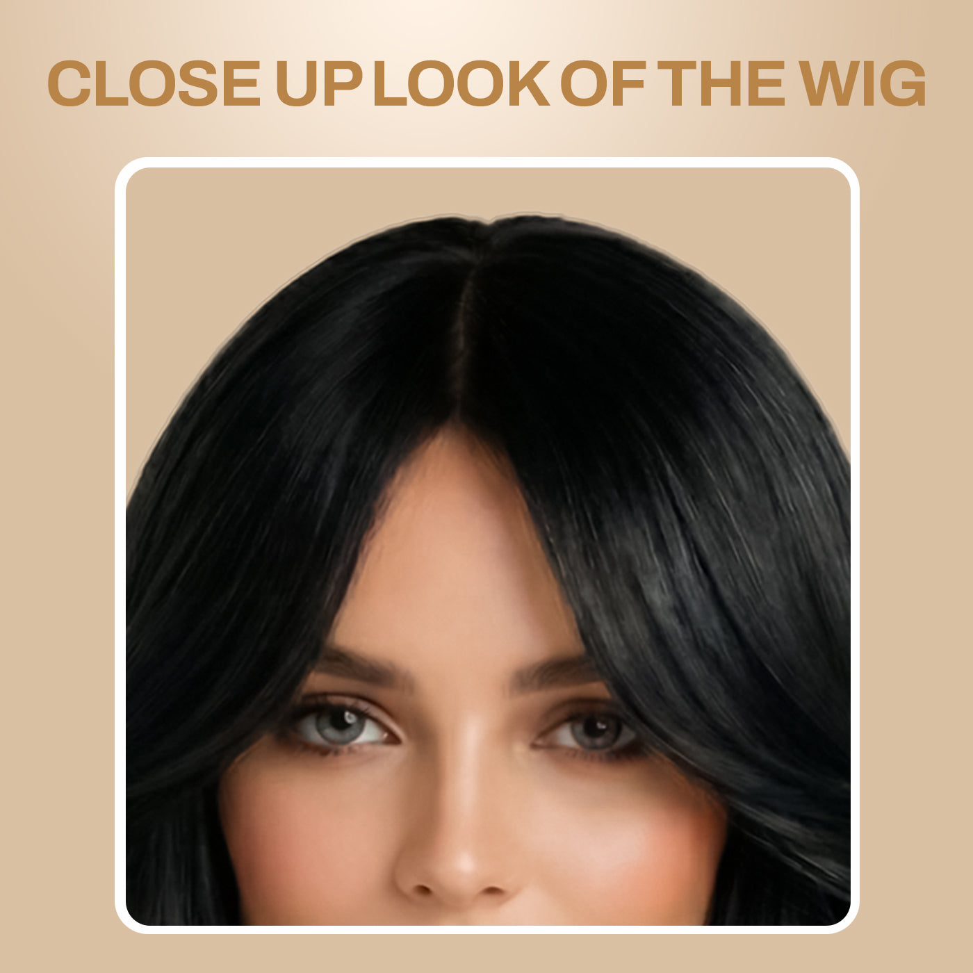 Natural Look Hair Wig, 60 CM Length, Breathable Cap Design