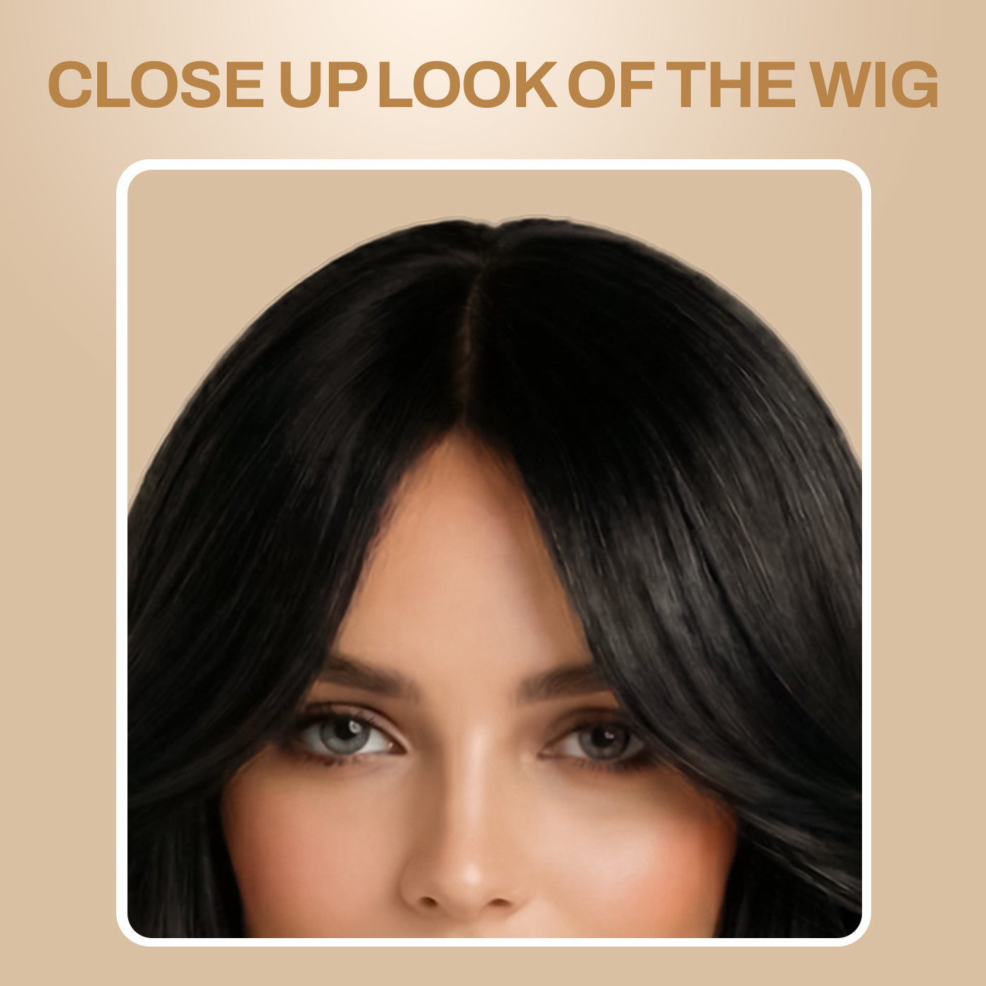 Natural Look Hair Wig, 60 CM Length, Breathable Cap Design