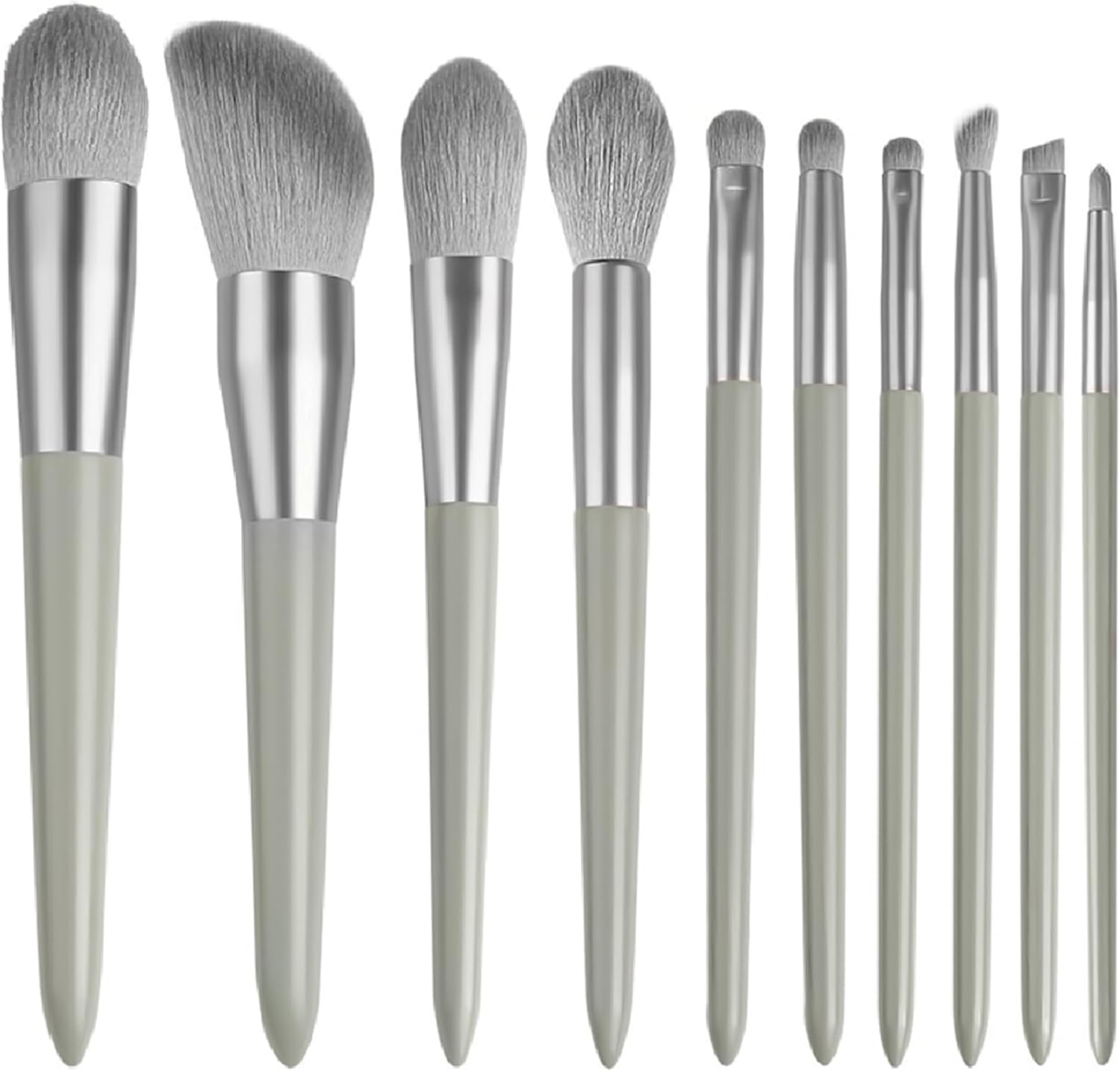 Makeup Brush Set With Bag, Set Of 10 Pieces, For Makeup & Foundation