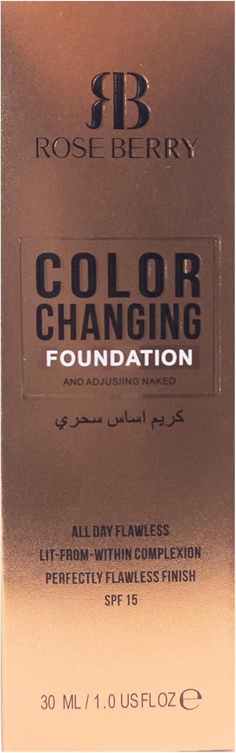 Liquid Foundation Makeup Base, Color Changing, All Day, Model RB-FM00010