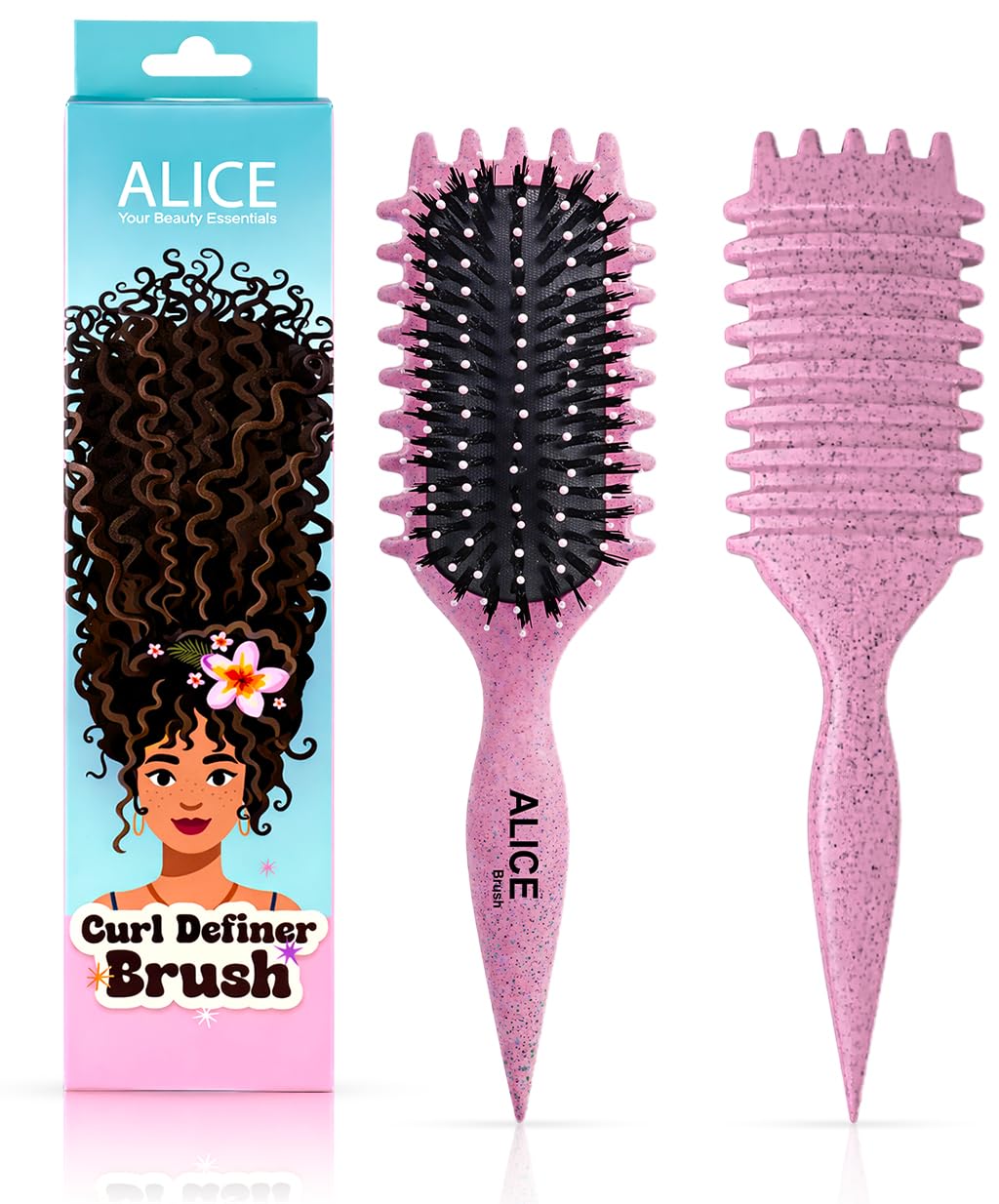 Hair Comb, Curl Definer Brush, Curly Hair Styling Brush, Gentle, Clean Care