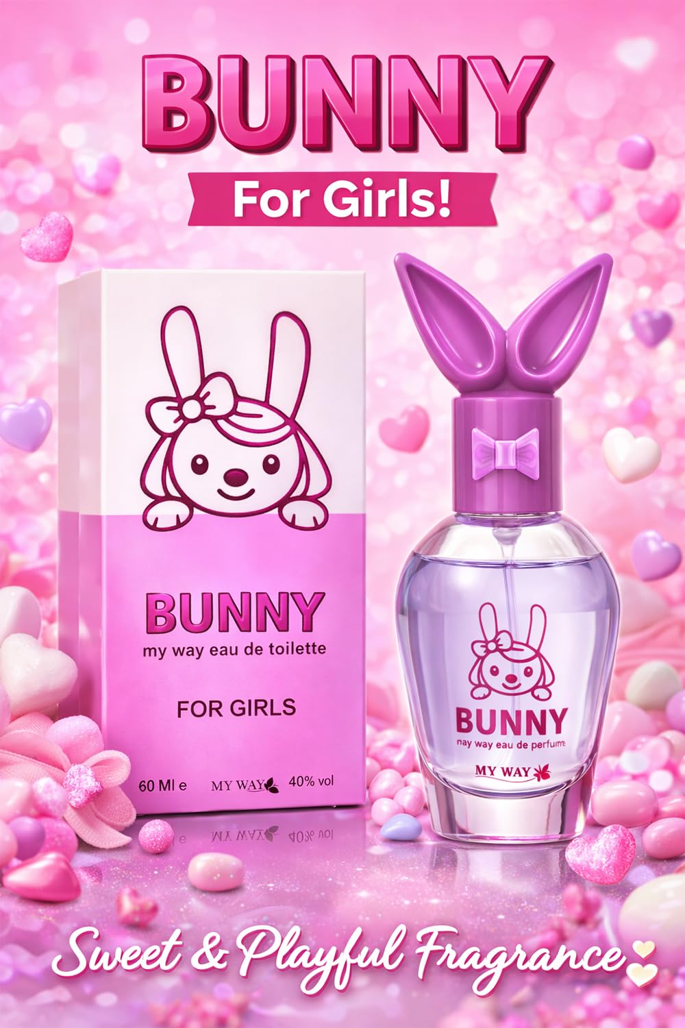 Kids Eau de Toilette, Perfume, Bunny Kids, Eau for Fresh Everyday Fragrance