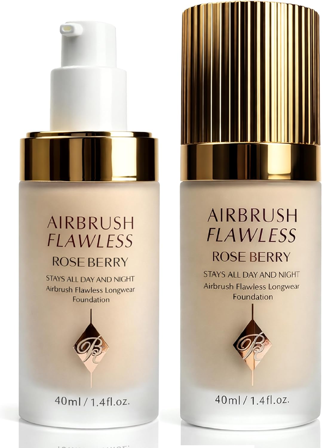 Liquid Foundation Makeup Base, Airbrush Flawless, Stays, Model RB-LF0893