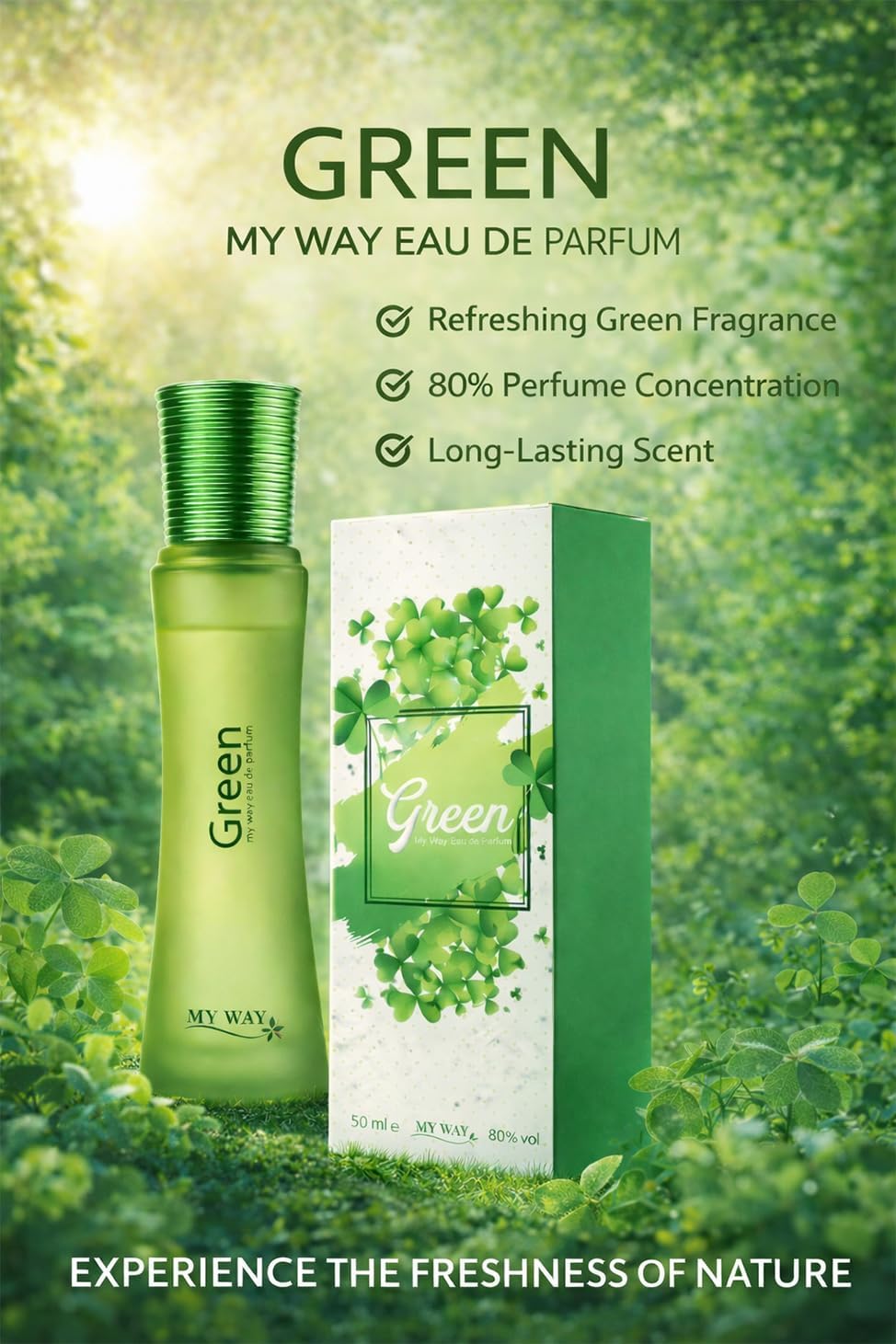 Eau De Parfum Spray, Perfume, Green, Long Lasting Perfume for Daily Routine